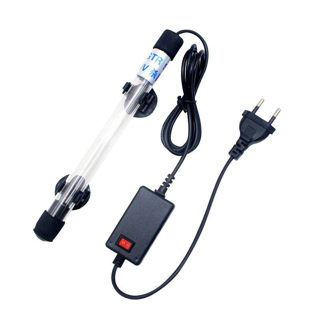 Aquarium Submersible Aquarium UV lampe germicide Quartz verre sous-marin purificateur temps stérilisateur ue/US/royaume-uni Plug animal de compagnie Supplie: 220V 9W EU Plug