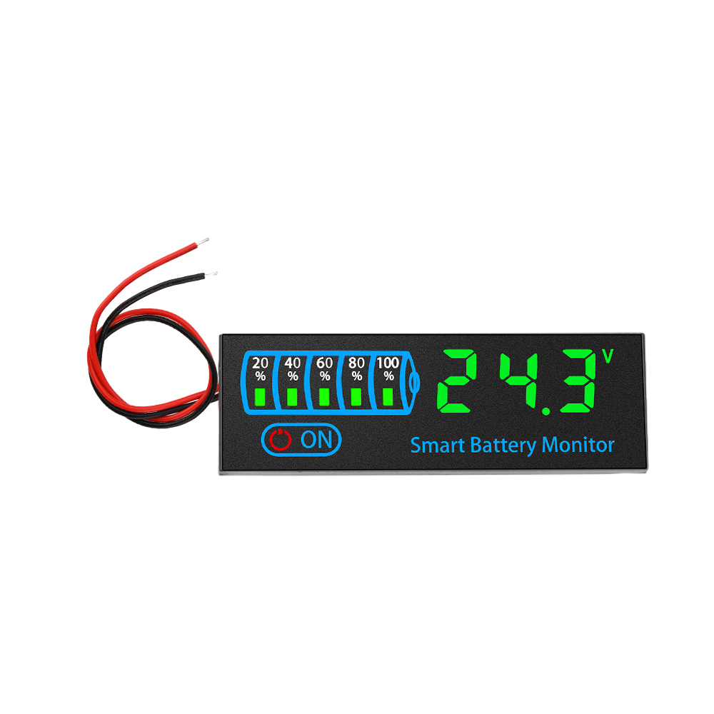 DC7-55V Säure/Lithium Universal Batterie Lade Anzeige Bord Batterie Level Anzeige Spannung Batterie Lade Tester 3S-14S: green