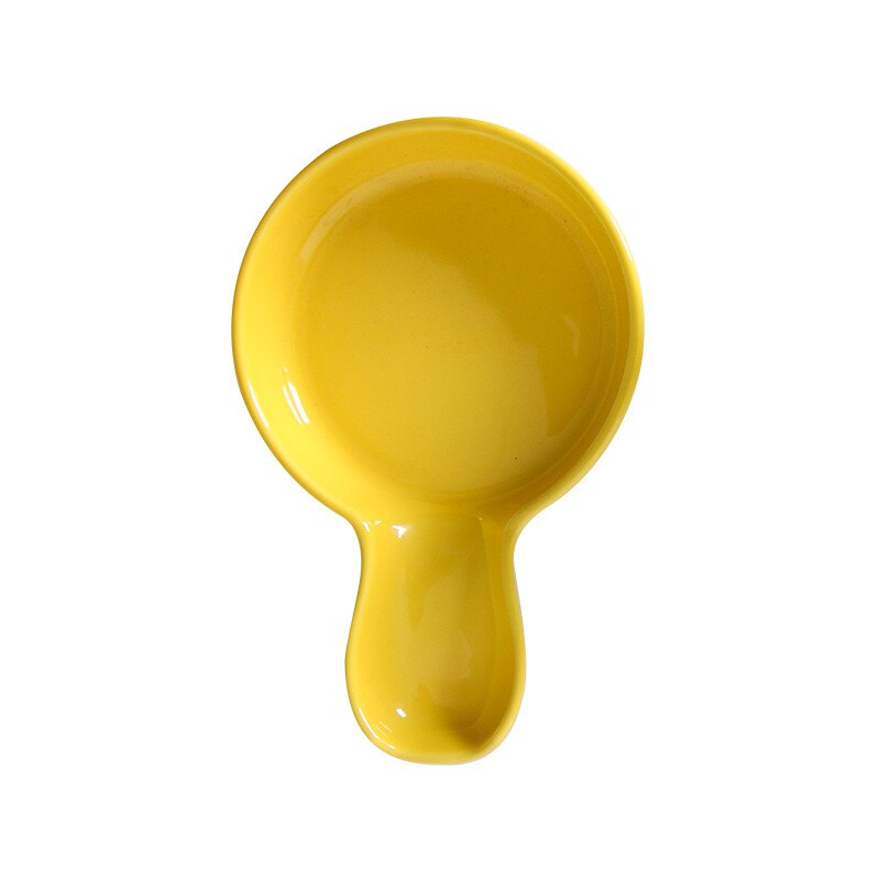 Ceramic Milk Pan Single-handle Milk Noodle Pan Flat-bottomed Baking Tray for French Fries Instant Pot: 22