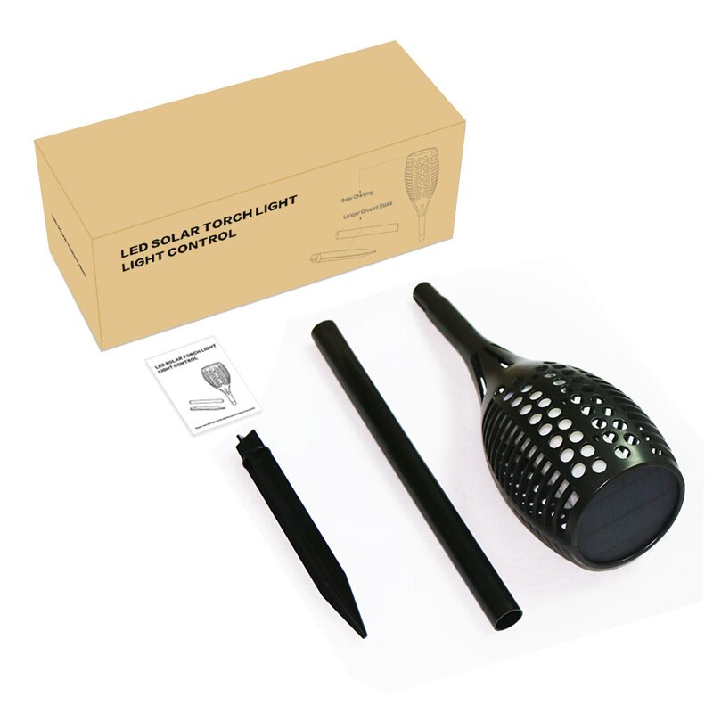 Solar powered LED Flame Lamp Flickering Flame Solar Torch Light IP65 Waterproof Lighting for Garden Driveway Walkway