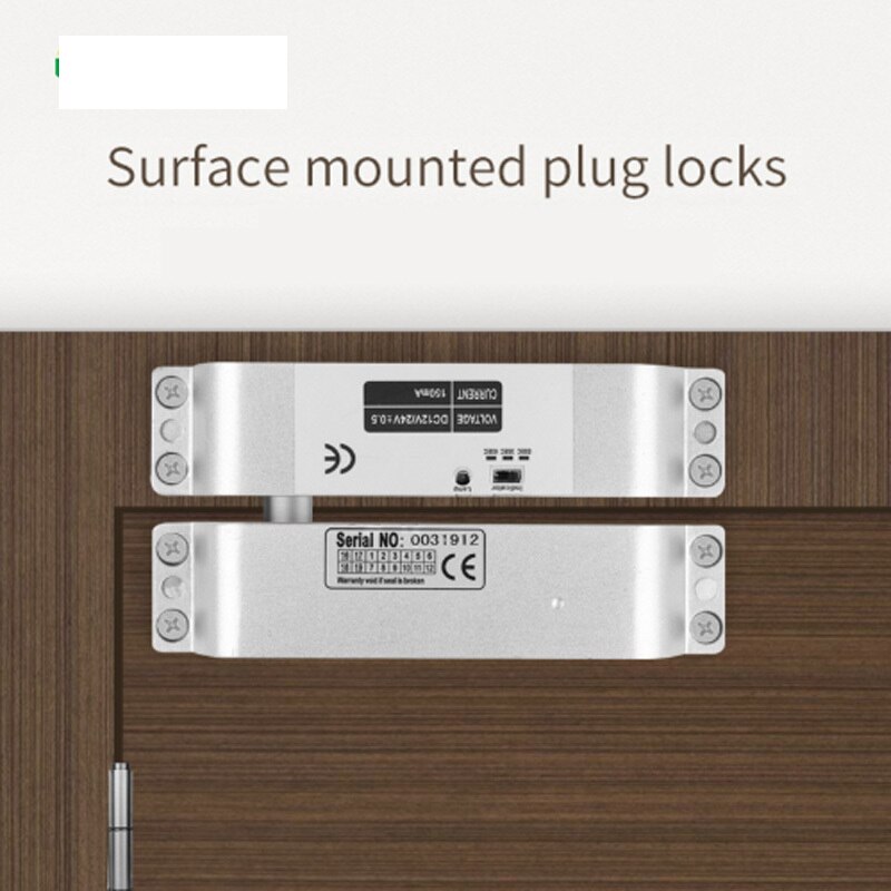 4 wire Wooden door Electric Bolt Door Lock DC 12V Magnetic Induction/Surface Mount Shear Lock 2,000lbs holding force