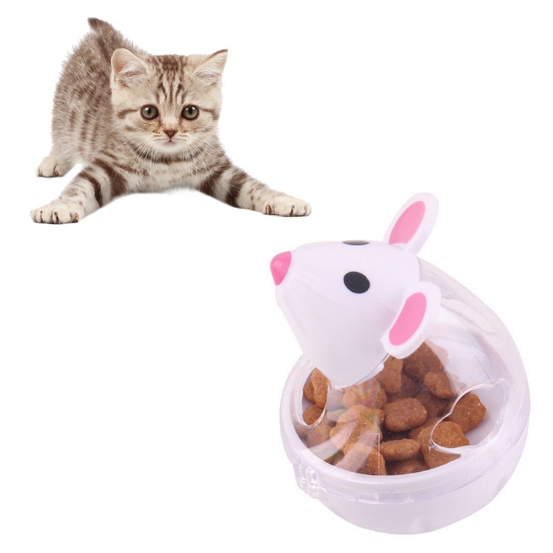 Pet Feeder Toy Cat Mice Food Rolling Leakage Dispenser Bowl Playing Training Educational Toys For Cat Kitten Cats Toy 1PC#15
