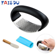 Multifunctional Stainless Steel Ginger Garlic Press Grinding Grater Planer Slicer Mini Cutter Kitchen Cooking Gadgets Tool