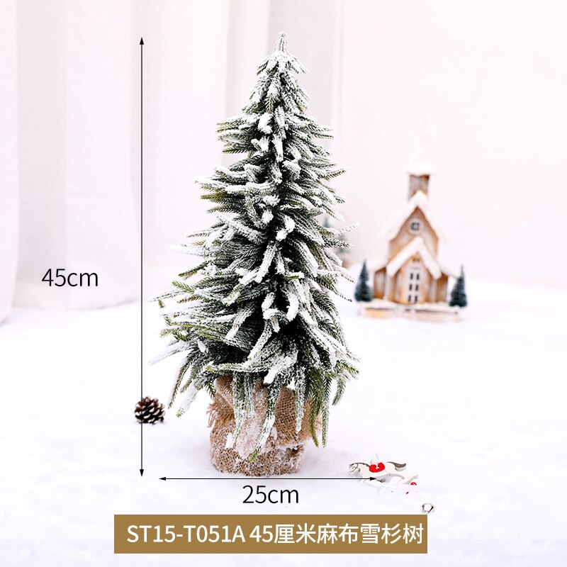 Simulation Christmas Tree White Christmas Decorative Tree PE Tree Pine Needle Christmas Tree Decor Ornaments: 45CM