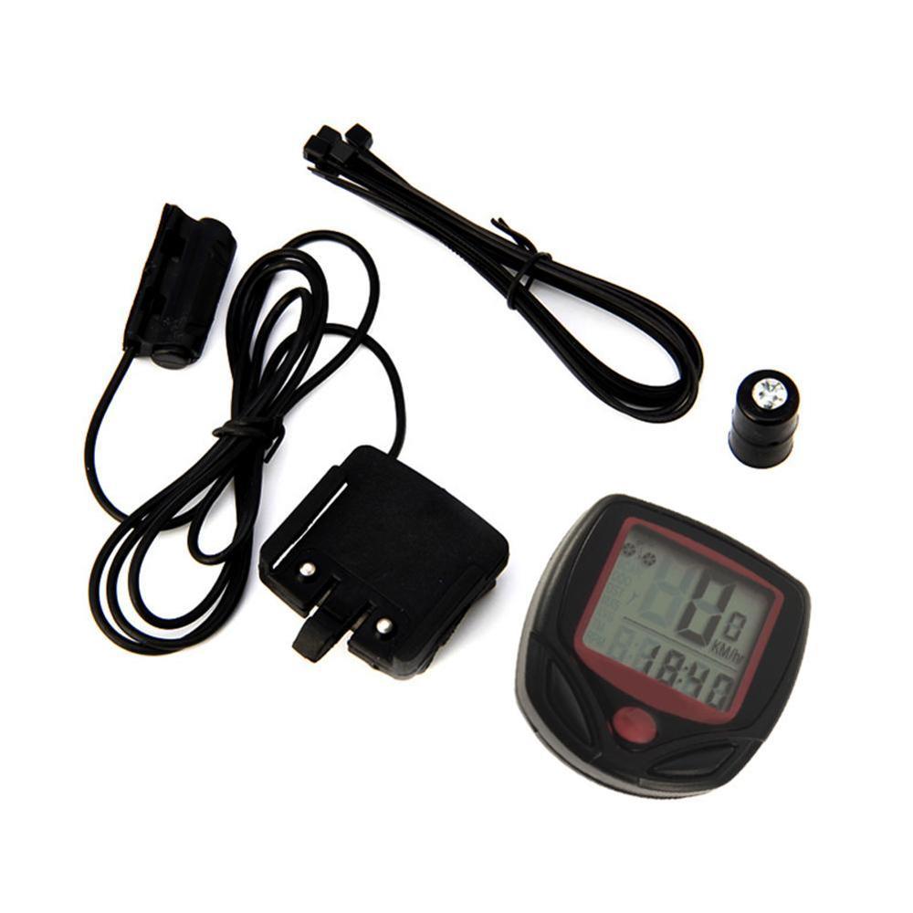 Fiets Computer Met Digitale Lcd Display Waterdicht Dwaterproof Kilometerstand Snelheidsmeter Fietsen Stopwatch Rijden Accessoires Tool