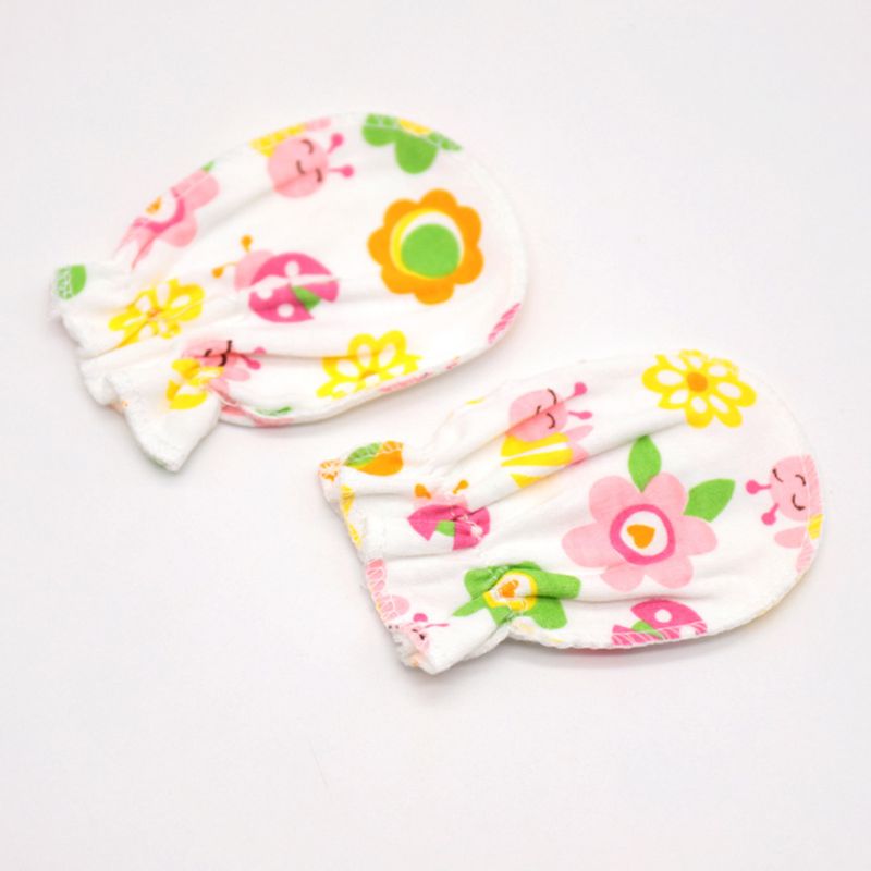 KLV 10 paia/lotto Del Bambino Anti Scratch Mittens Guanti di Cotone Morbido Infantile Paramani Guanti Accessori Per La Cura Del Bambino