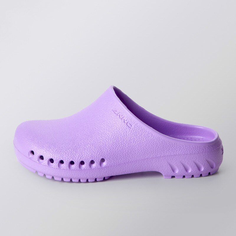 Arzt Krankenschwestern Krankenhaus Medizinische Atmungs Loch Schuhe Chirurgische Anti-slip Weiche EVA Arbeit Schuhe Op Labor Hausschuhe Schuhe: Purple / M