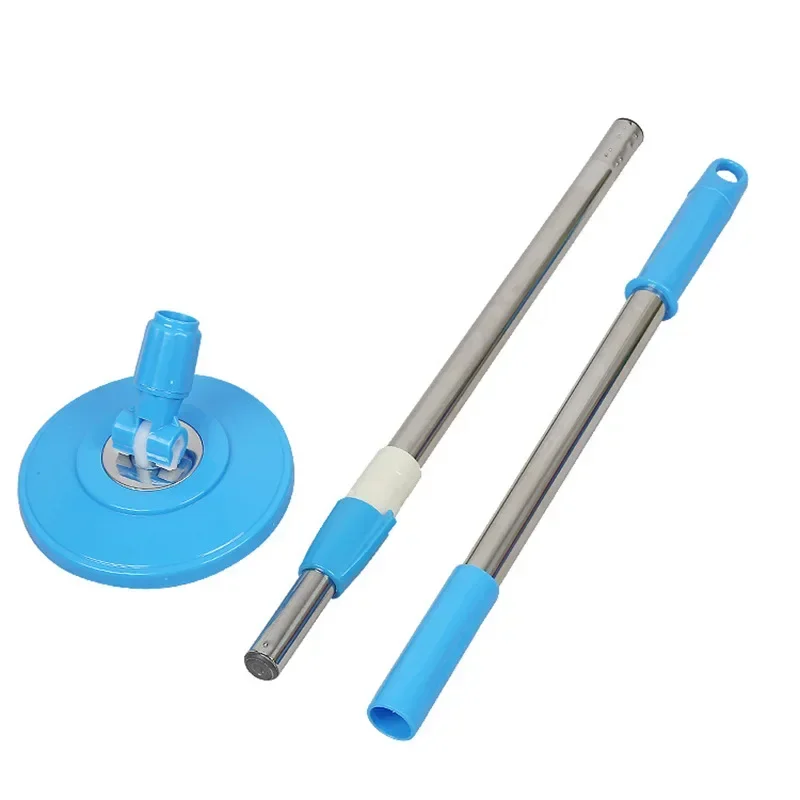 Spin Mop Pole Handle Replacement for Floor 360 Degrees Rotating Floor Mop Pole No Foot Pedal Version Handle Cleaning Tool Kit: Blue