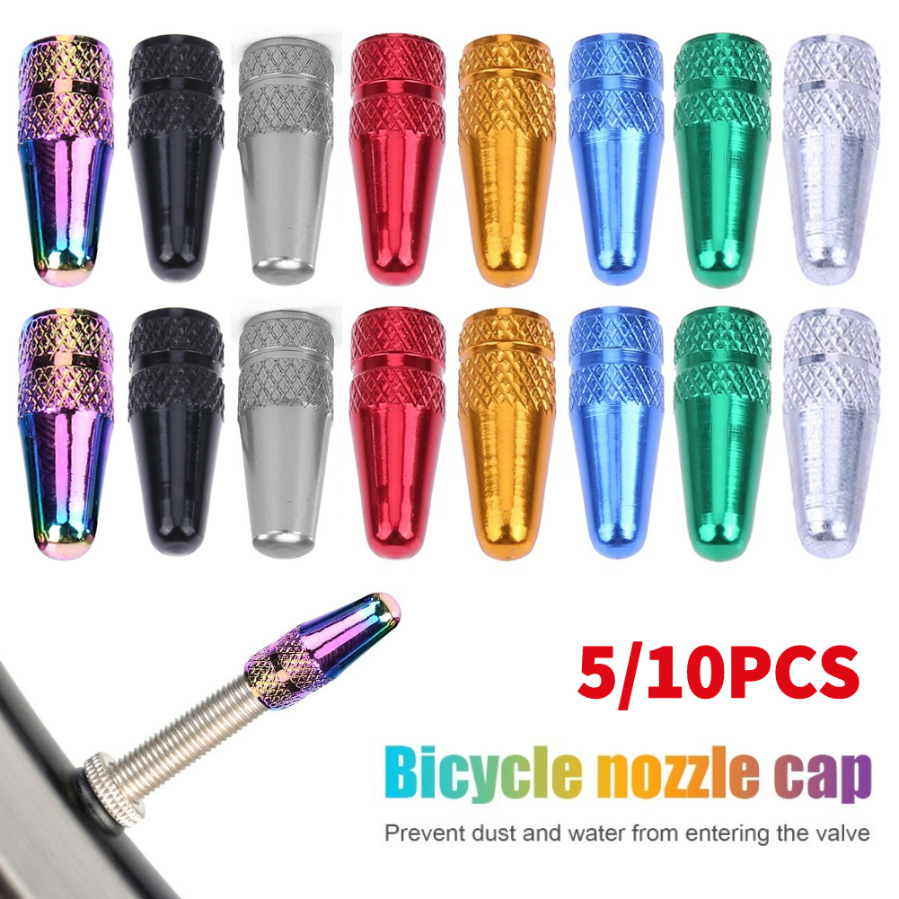 5/10 Stuks Fietsband Ventieldop Aluminium Hogedrukdoppen Voor Presta Kleppen Regenboog Kleur Fiets Band Hoed Mtb Fiets Accessoires