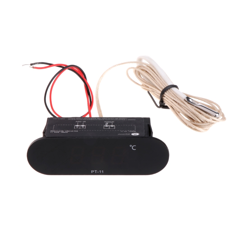 -20~300 Centigrade PT-11 Digital Thermometer Temperature Meter Indicator w/ 2M NTC Sensor: 220V