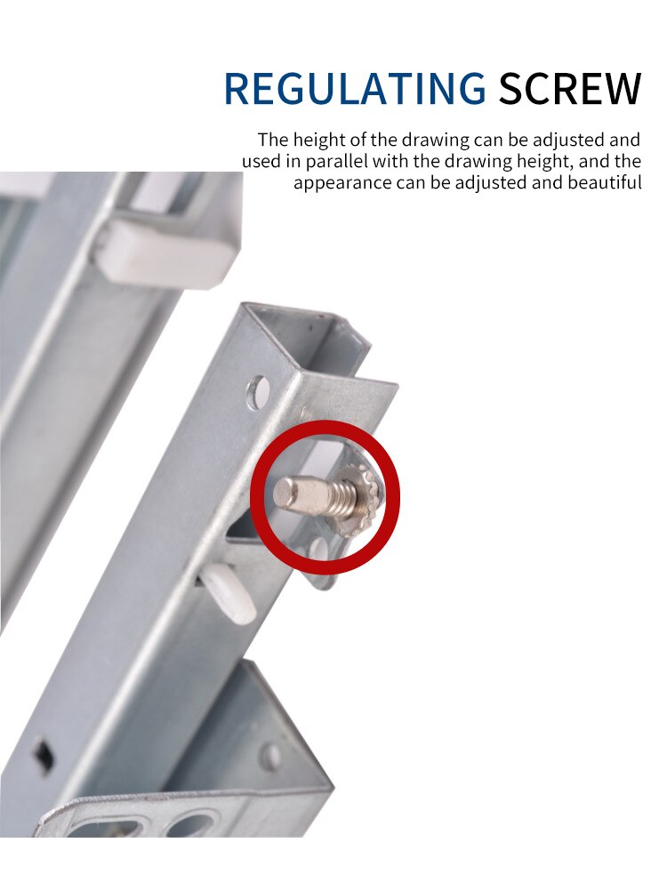 Thicken Hidden Rebound Damping Slide Rail Cabinet Wardrobe 2 Section Support Bottom Mute Track Hydraulic Guide Sliding