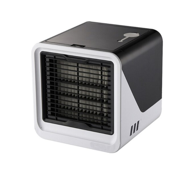 Mini Usb Air Cooler Draagbare Airconditioner Luchtbevochtiger Luchtreiniger Desktop Air Koelventilator Luchtkoeler Ventilator Voor Office: Black