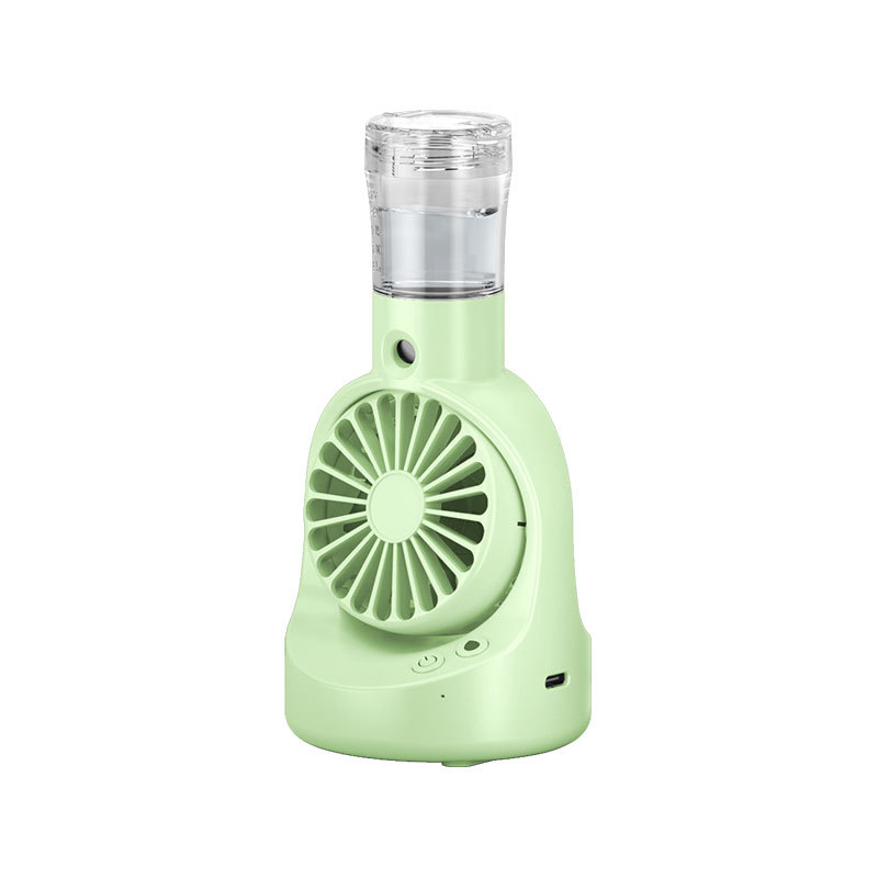 portátil recargable de la fan de nebulización del mini ventilador de mano USB con la fan de niebla de agua del espray de 4 velocidades ajustables que acampan al aire libre viajar: Azul marino