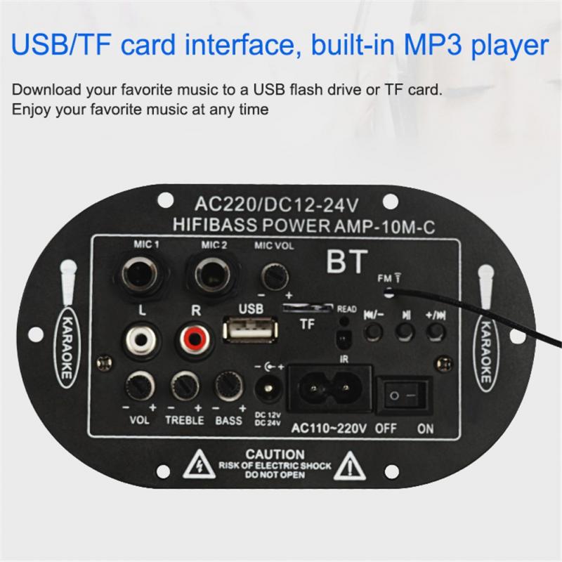 35W DIY płyta wzmacniacza zasilania głośnik wzmacniacz Bluetooth USB Dac radio FM TF odtwarzacz wzmacniacz subwoofera motocykl samochód domu