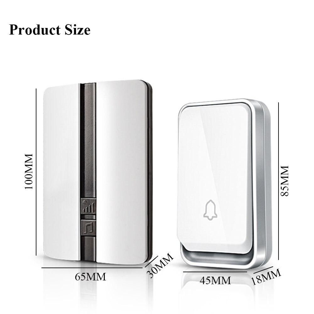 Self Generation Wireless Doorbell Home Smart Electronic Remote Control Long Distance No Battery Cordless Doorbell