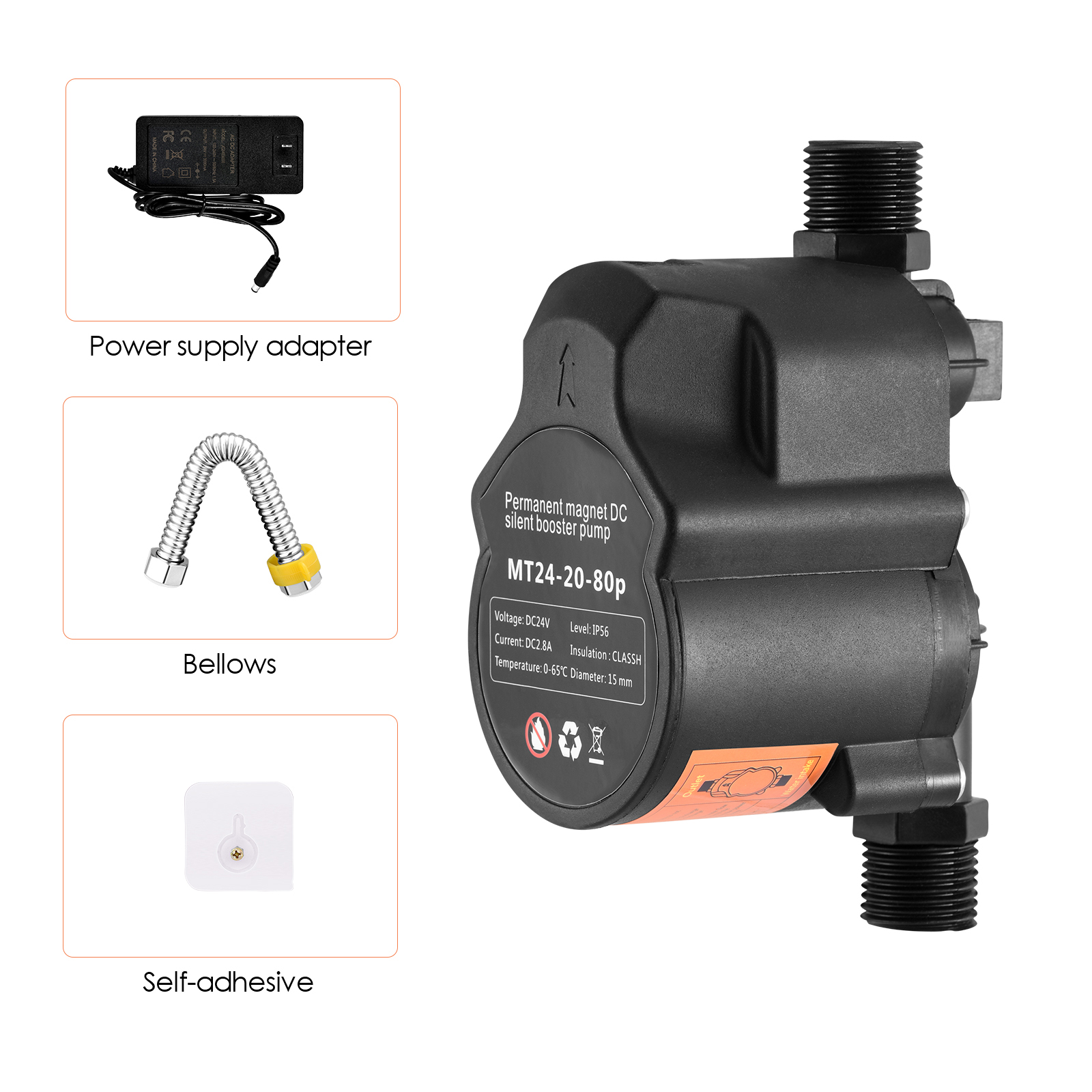 110V 220V 80W Waterdruk Booster Pomp Voor Thuis Zonneboiler DC24V 15 Lift Douche Keuken sink Water Onder Druk Pompen