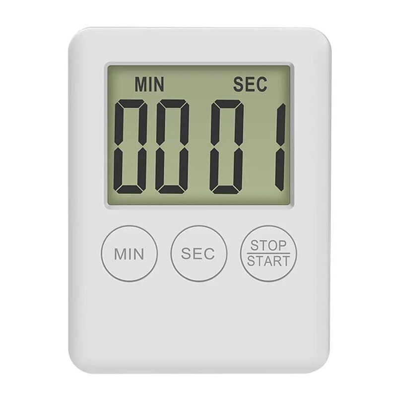 Mini LCD Display Electric Digital Kitchen Timer Loud Alarm Magnetic Backing Countdown Timer for Cooking Baking Exercise