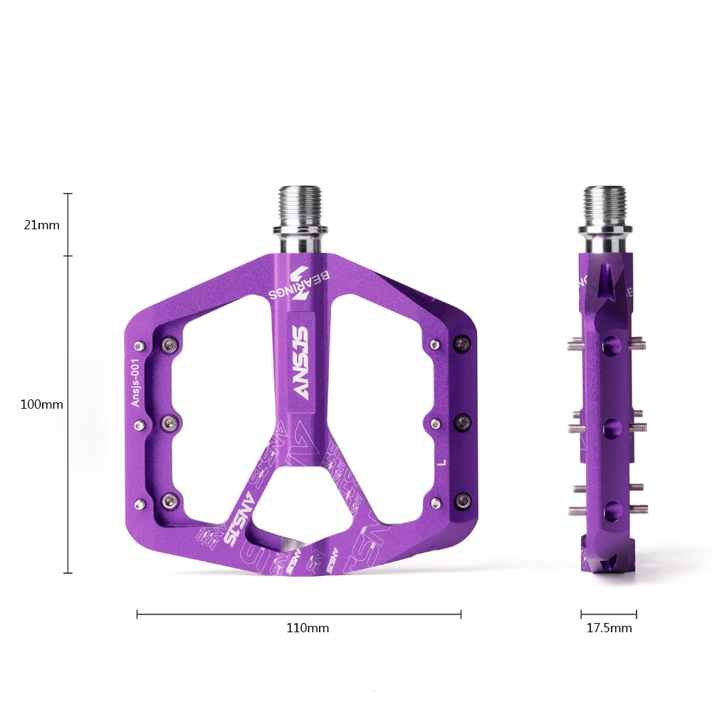 ANSJS Nicht-Slip Mountainbike Pedale, ultra Starke Bunte Cr-Mo CNC Gefräste 9/16 "3 Versiegelt Lager für Road BMX MTB Fixie Bike