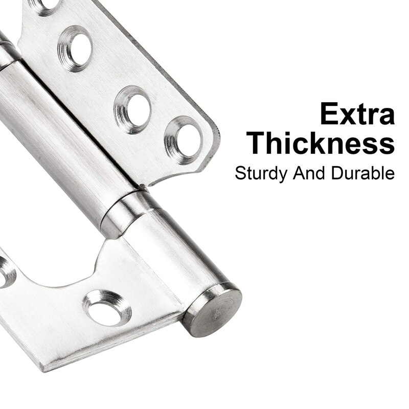 Flush Hinge Heavy Duty Home Door Hinges 304 Stainless Steel, Ball Bearing Hinges For Bedroom Wardrobe, Kitchen Cabinets