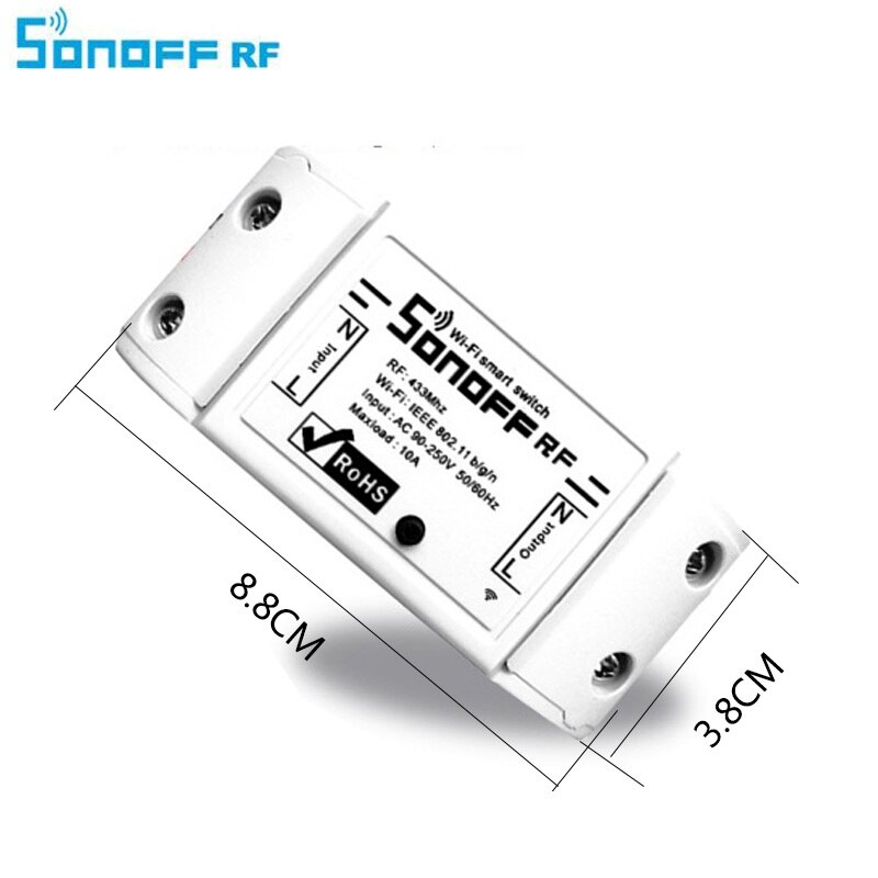 Sonoff rf Afstandsbediening Schakelaar 1 Gang 2 Way, RF433 Slimme Schakelaar, draadloze afstandsbediening touch light switch