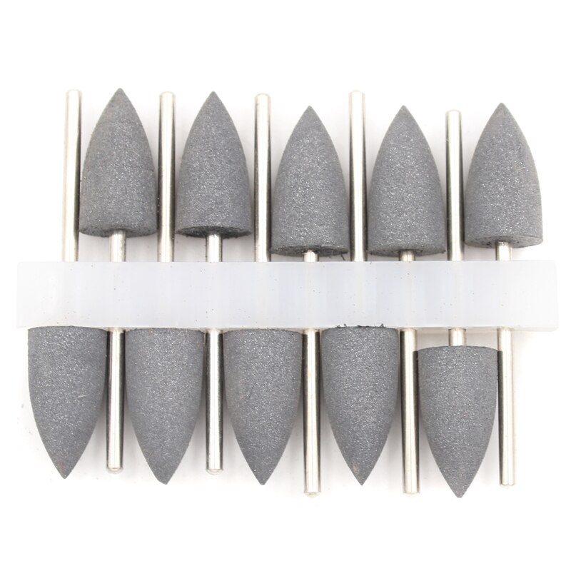 10pc pro søm borespids dyse cutter søm gummi silikone polermaskine slibehoved søm elektrisk manicure boremaskine tilbehør: 6