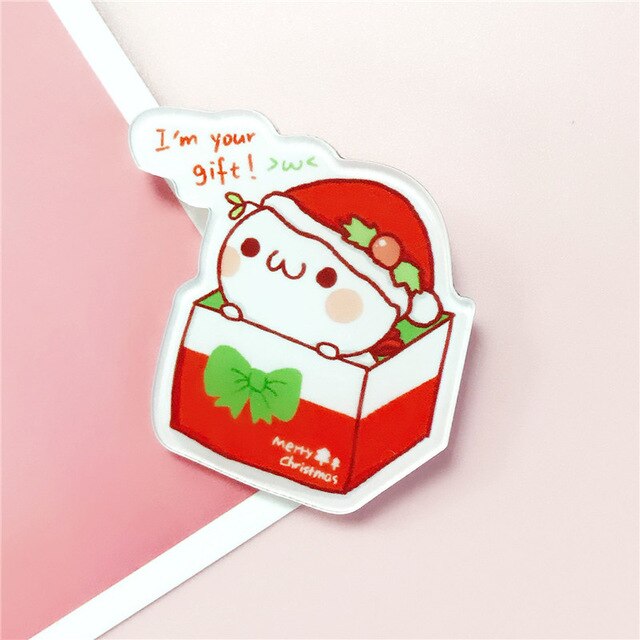Kerst Badges Leuke Sok Elanden Snoep Broche Acryl Pin Badges Pictogrammen Op De Rugzak Medaille Decoratie Badge Voor Kleding: M
