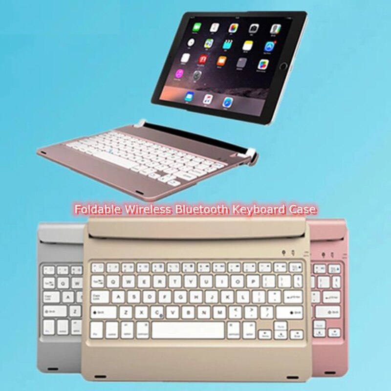 Składana bezprzewodowa obudowa klawiatury Bluetooth dla iPad Air 2 Pro 9. 7 odwróć klawiatura do ipada Air 1 Stand klawiatura do ipada 2018 9.7 cala