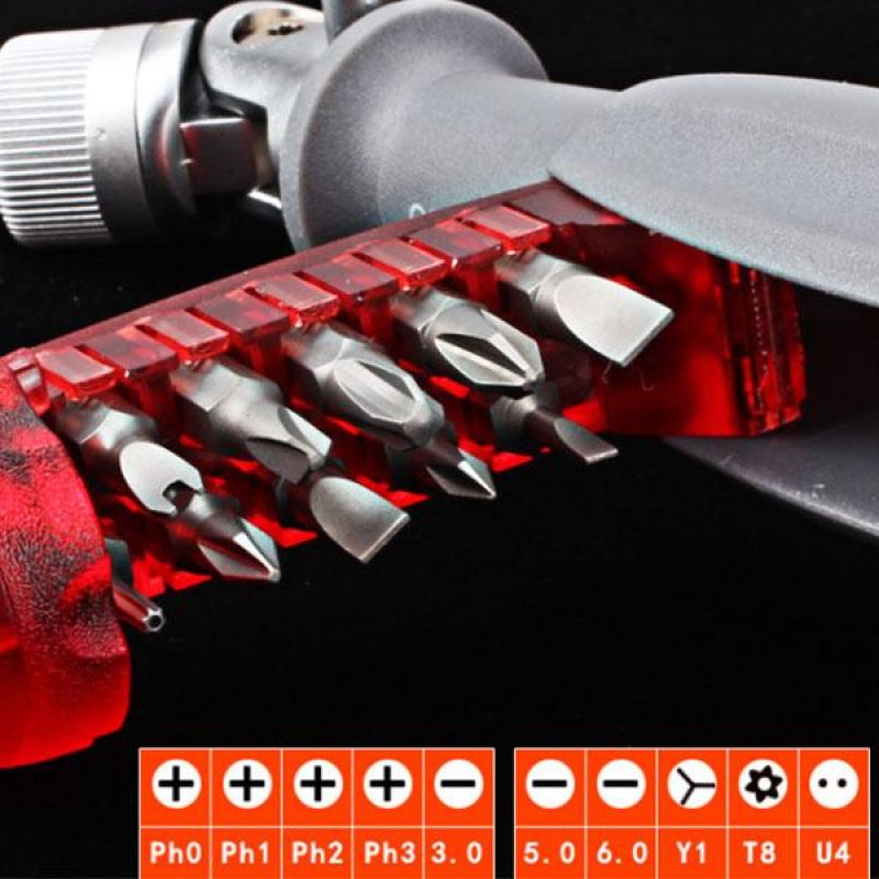 Adjustable Angle Ratchet Screwdriver 180 Degree Adjustable Hexbit Angle Driver Ratchet Wrench Multi-function Screwdriver
