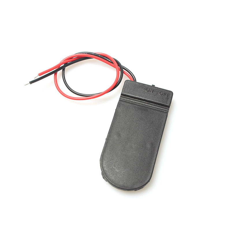 CR2032 Batteria Della Moneta Delle Cellule del Tasto Dello Zoccolo Del Supporto Della Copertura Della Cassa con in poi/spento Interruttore 3V x2 6V batteria scatola di immagazzinaggio