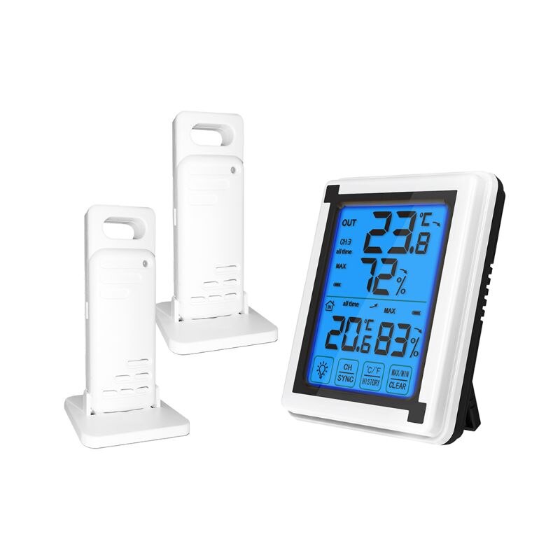 Wireless Outdoor Weather Station Thermometer Hygrometer w/ 3 Forecast Sensor: 2