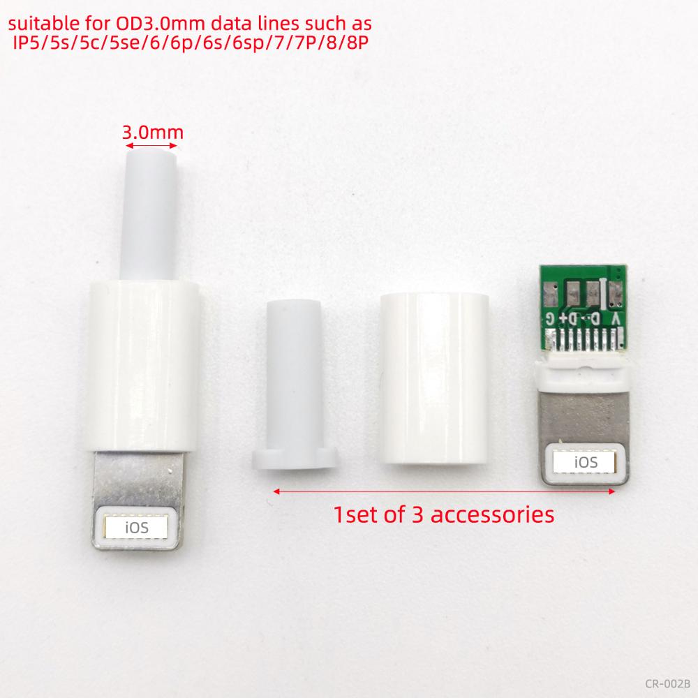 10sets Draht bindung typ IOS USB stecker Für iphone mit chip board connector DIY Lade linie stecker kabel adapter teile