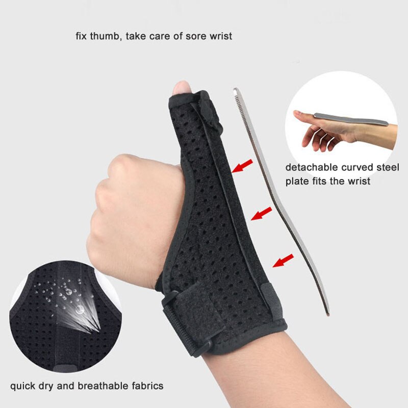 1PC Steel Support Wrist Guard Wrist Sprain Fracture Tenosynovitis Thumb Protector Prevention Of Injury Removable Ventilation