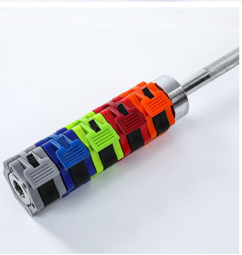 2 pièce/ensemble accessoires d'haltères fixes haltère attache de boucle à dégagement rapide tige olympique verrouillage à pression tige fixe virole écrou 5cm
