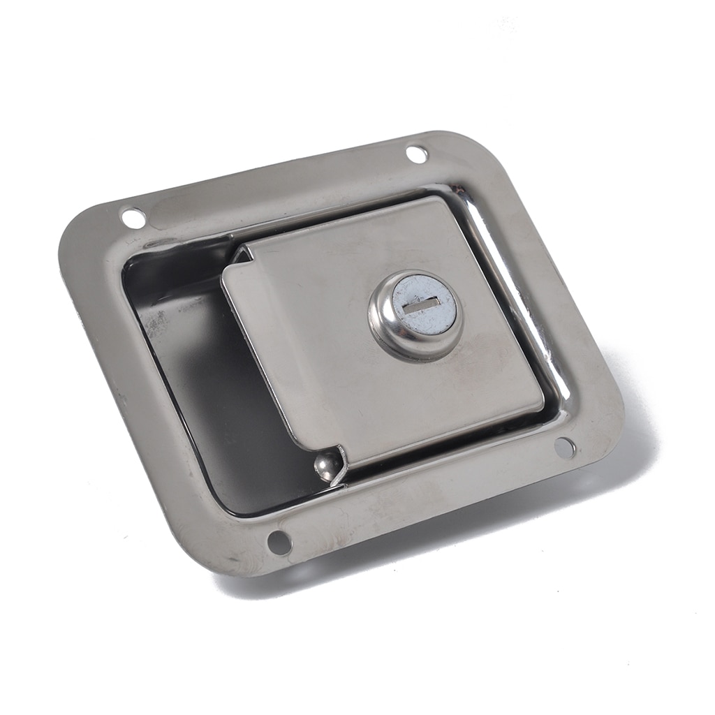 2pcs Marine Boat Car Truck Trailer Camp Stainless Steel Handle Lock Tool Box Paddle Slam Latch - Locking Style with Keys