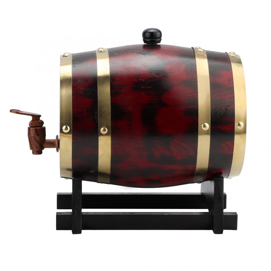 3l egetræs vin tønde retro opbevaringsspand hjem vin øl whisky brygning tønde bar restaurant display træ øl fad