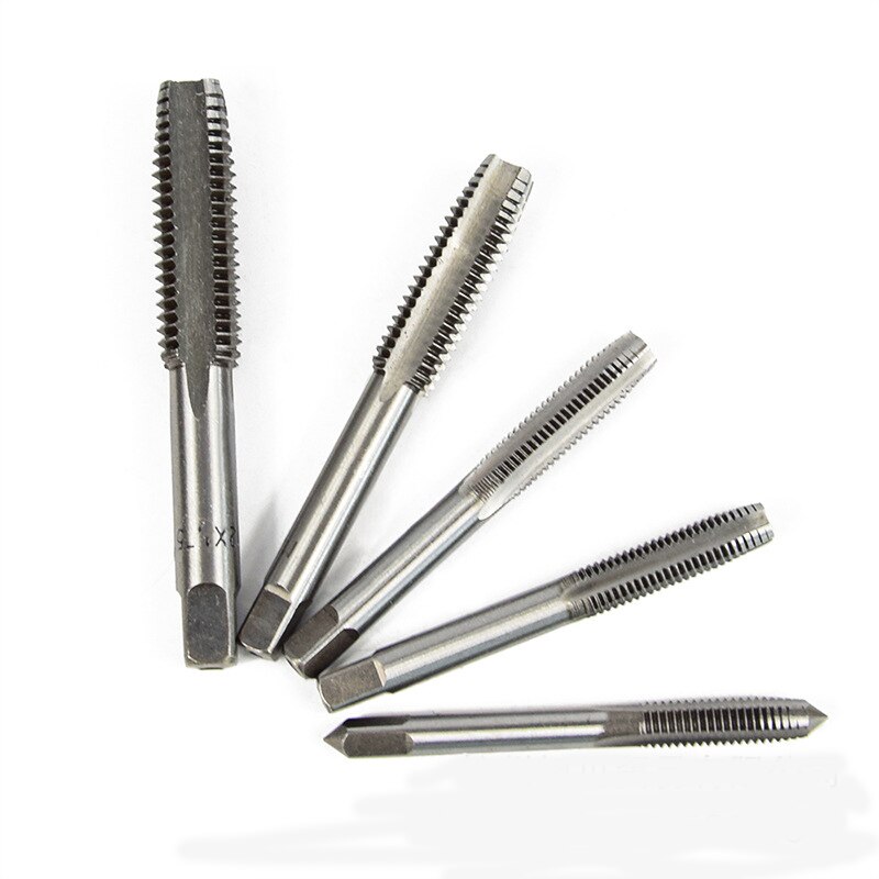 Hss Steel Spiral Point Straight Fluted Machine Screw Tap M3 M4 M5 M6 M8 Hand Screw Thread Hand Tap Drill Set Metric Plug