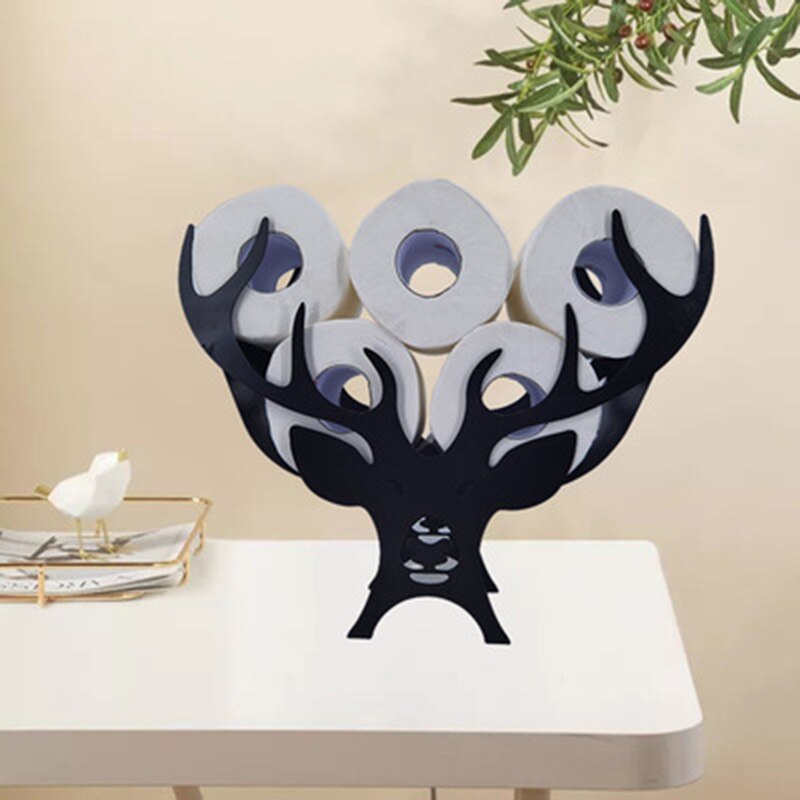 Soporte de papel para decoración de animales, estante de almacenamiento de papel de baño, Portarrollos de papel higiénico, Gato casero, vaca, artesanía, adornos Accesorios