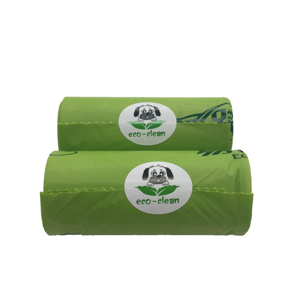 8/16 rollos bolsa de caca de mascota Degradable bolsa de basura portátil amigable con la tierra bolsas de residuos de perro suministros para caminar dispensador de recogida redondeado