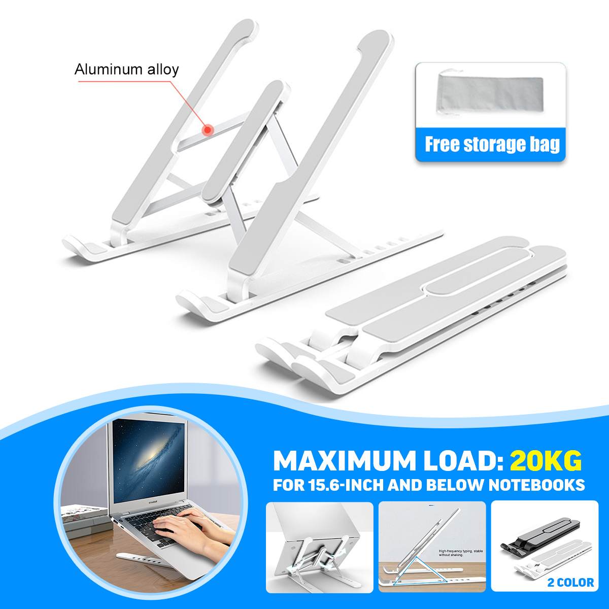 Portable Laptop Stand Foldable Support Base Notebook Stand Holder For Macbook Pro Air HP Lapdesk Computer Cooling Bracket Riser