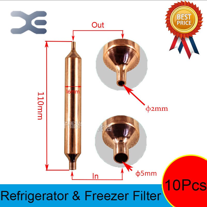 10Pcs Refrigerator Parts Refrigerant Ball Valve Freezer Spare Parts 110*16mm Freezer Parts