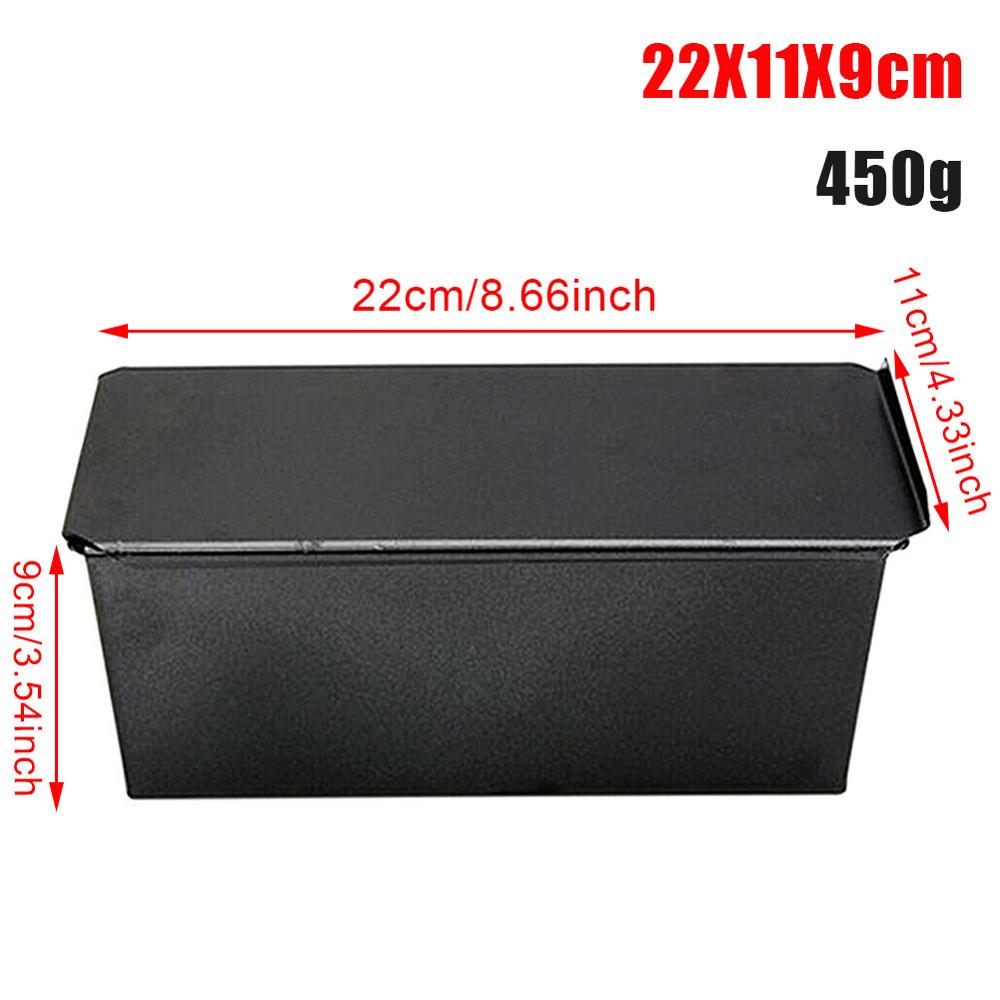 Non-Stick toast box Bread Loaf Meatloaf Pan with Lid Iron Toast Mold Kitchen Bakeware High temperature resistance: 450g