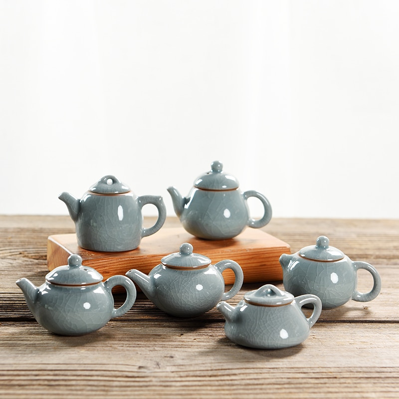 1PC 100ml Mini Teapot Pocket Hand Pot Small Fingertips Tea Tray Decoration Tea Play Classic Pot Bubble Tea Cup