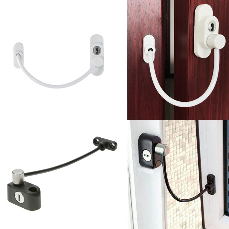Venster Kettingslot Venster Kabel Lock Restrictor Multifunctionele Window Lock Deur Guard Voor Baby Veiligheid