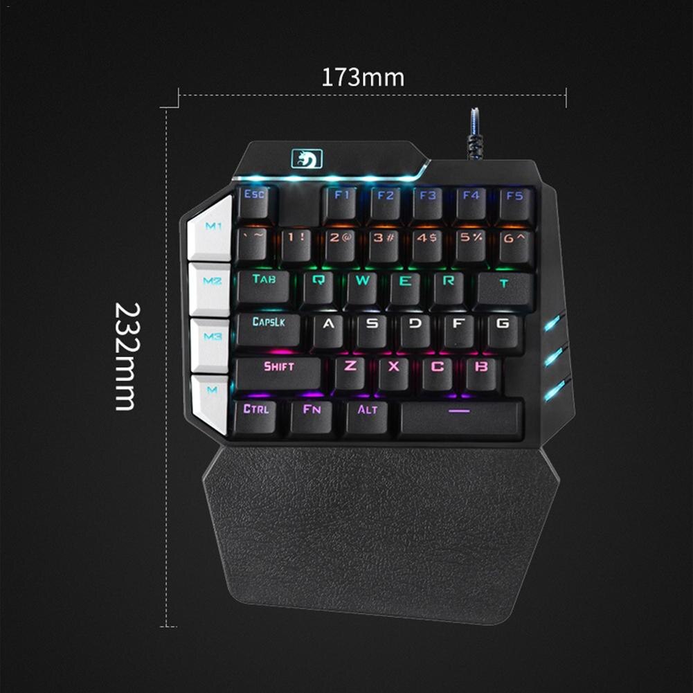 Mobile Games Keyboard 38 Keys Mechanical Hand Feeling Gaming Keyboard and 2500DPI Mouse Set