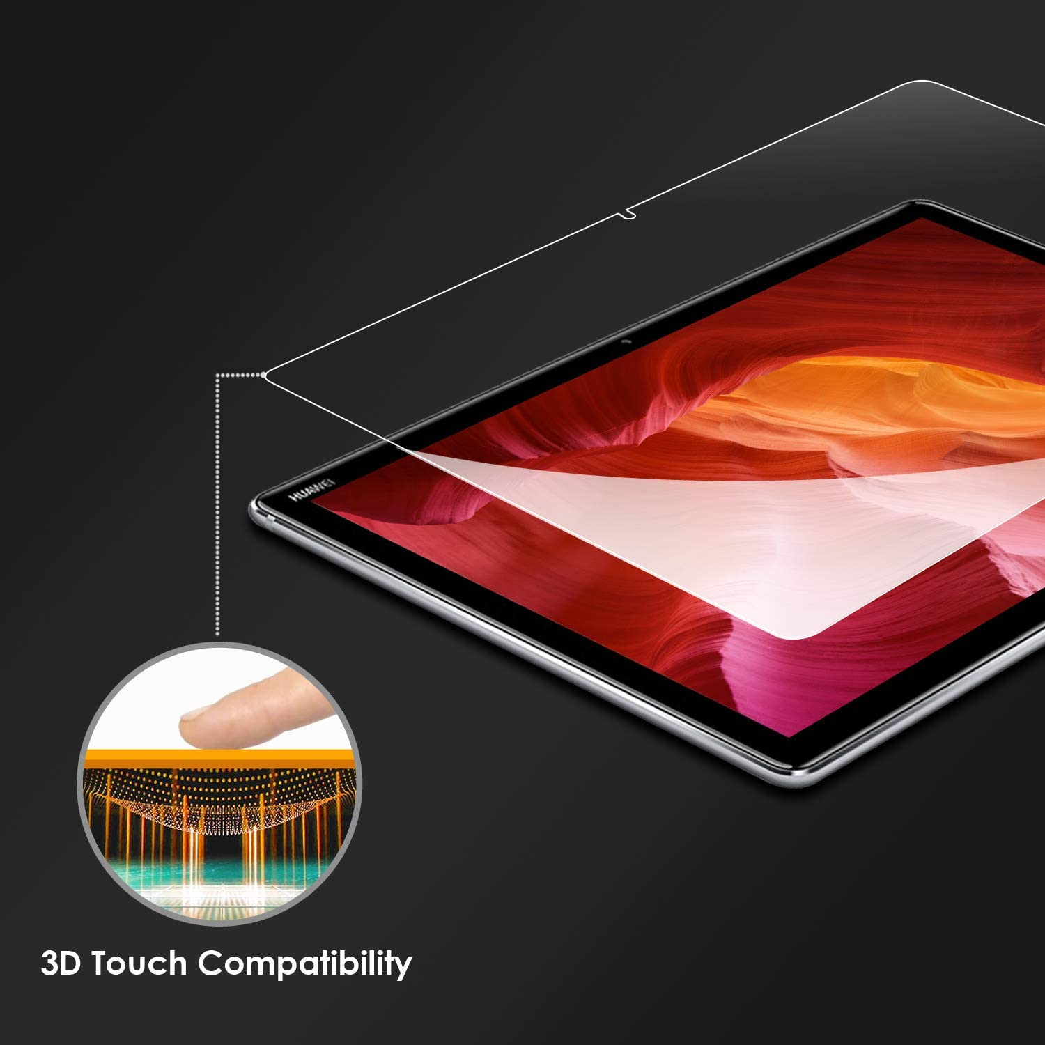 For Huawei MediaPad M5 Lite 10.1 inch - 9H Premium Tablet Anti-Scratch Tempered Glass Screen Protector Film Protector Cover