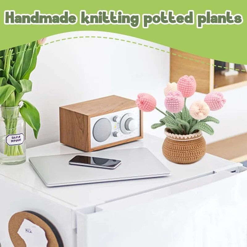 BUDDUR-Kit de tejer de ganchillo con hilo de algodón e instrucciones para tejido de tela, paquete de materiales no acabados DIY