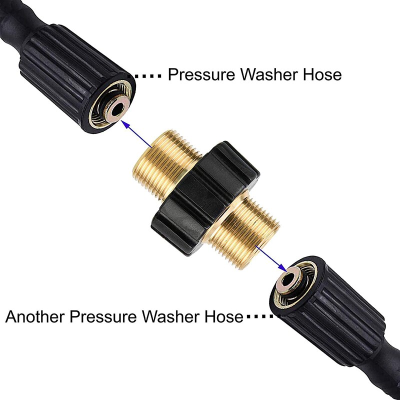 Pressure Washer Adapter Kit Quick Disconnect Kit M22 14mm Rotation to 3/8 Inch Quick Connect, 3/4 Inch Quick Disconnect