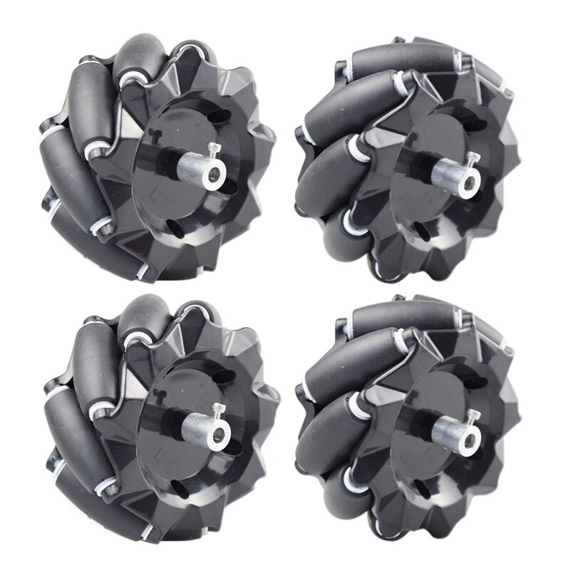 15KG Load 96mm Omni Mecanum Wheel with 6mm TT Hubs for Arduino Raspberry Pi DIY STEM Robot Car Chassis Toy Parts: Default Title