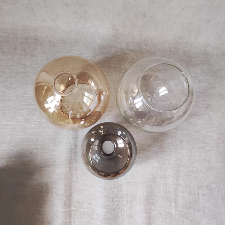 D 13Cm D 15Cm D 18Cm D 20Cm D 25Cm Met De Hand Geblazen Helder Glas Globe Lampenkap Vervangen Met 2 Uiteinden Opening Glazen Deksel Bal Lampshad