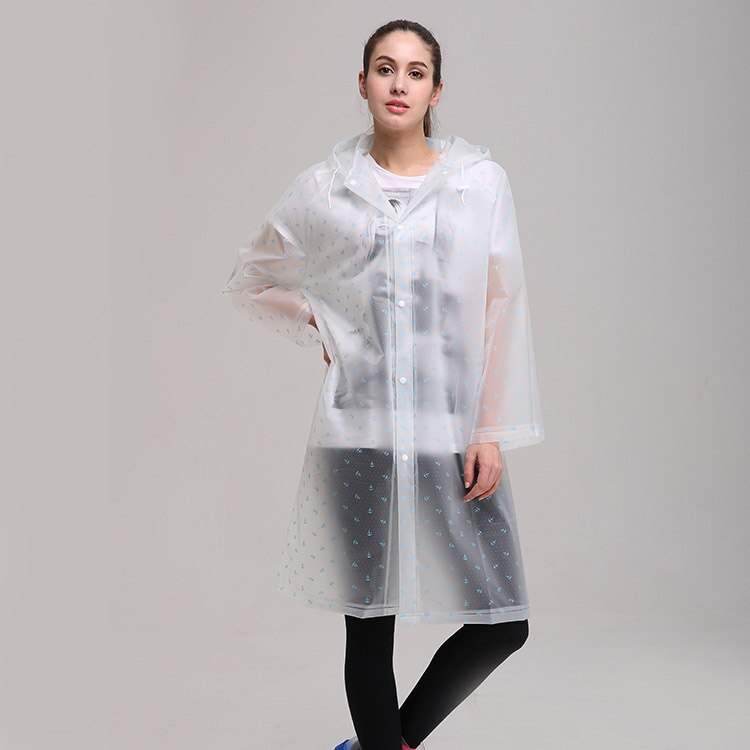 EVA – veste Poncho à capuche pour homme et femme, imperméable, Long, translucide, à la , pour l'extérieur